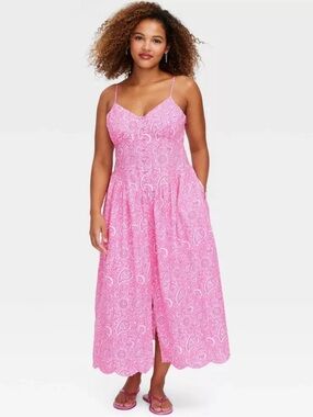 Roller Rabbit Women's Paisley Floral Drop Waist Midi A-Line Dress - Pink - XS
